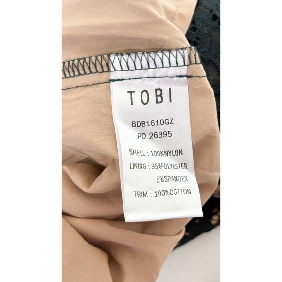 Tobi Womens After Dark Lace Floral Mini Dress Sleeveless Lined Size S Green NWT - Picture 14 of 16